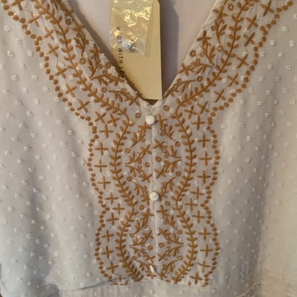 Andree by UNIT sz 1X cream swiss dot tunic dress NWT - Picture 5 of 7